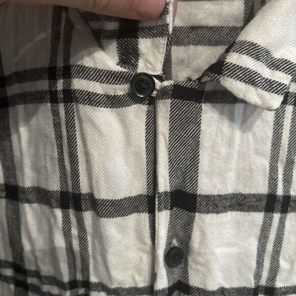 Allsaints Mens Medium White Long Sleeve Viscose Loop Collar Button Up Shirt - Picture 3 of 8